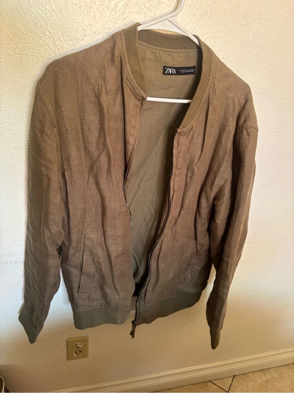 ZARA Men’s Olive Brown Bomber Jacket